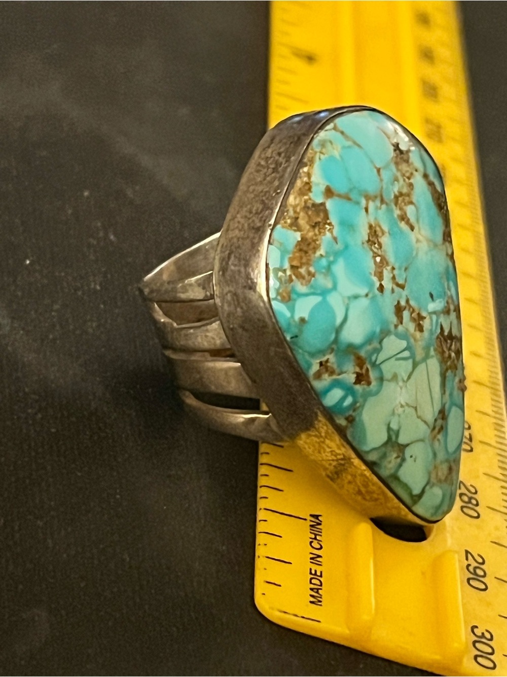 Native American statement Turquoise ring - Picture 2 of 3